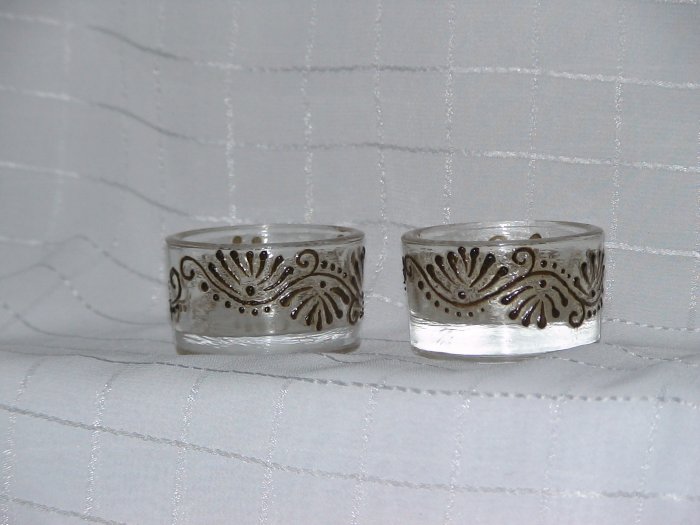 Mehndi tea light holders