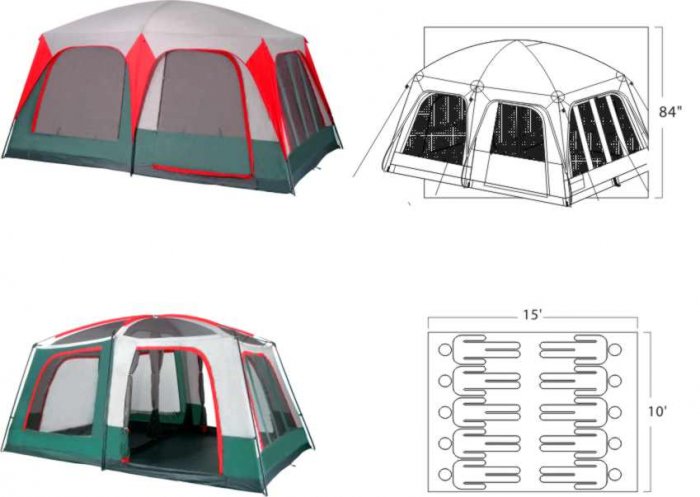 NEW Mt. Greylock 10 Person family Cabin tent