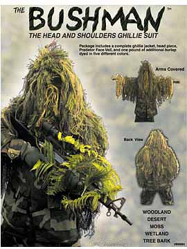 NEW Bushman Head and Shoulders Ghillie Suit - Mossy
