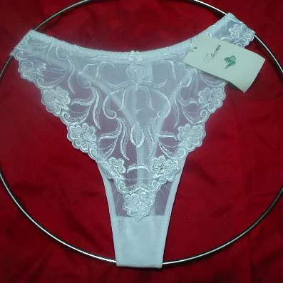 NEW ON SALE! Marina White Sheer Lace Thong
