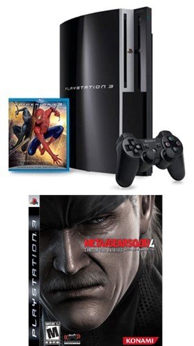 PlayStation 3 40GB w/ Bonus Spider-Man 3 (Blu-ray) and Metal Gear Solid 4: Guns of the Patriots