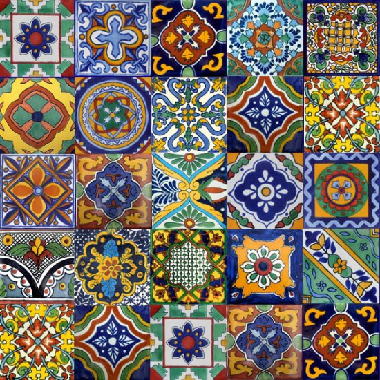 80 Mexican 4"x 4" Ceramic Tile MIX