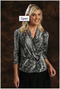 Black and silver jersey top