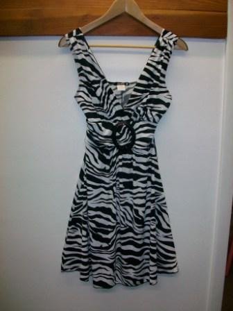 Black and white print sundress