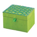 Fabric Embroidered Jewelry Box