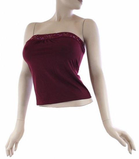 StraplessTop TS6t656Burgandy