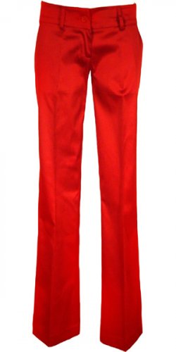 SATIN BACK WELT POCKET BOOT LEG LONG PANT