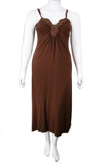 DressPlus Size # DP8556Brown
