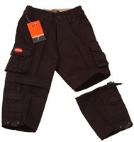 Boys Dbl. Zip Off Cargo Pants (BLACK)