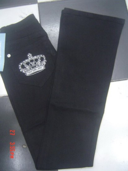 Free shipping 100% authentic Rock Republic Victoria Beckham Crystal Crown women's jeans