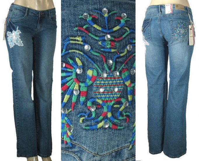 LJ 777 - Junior Worn Look Riveted Stretch Jeans