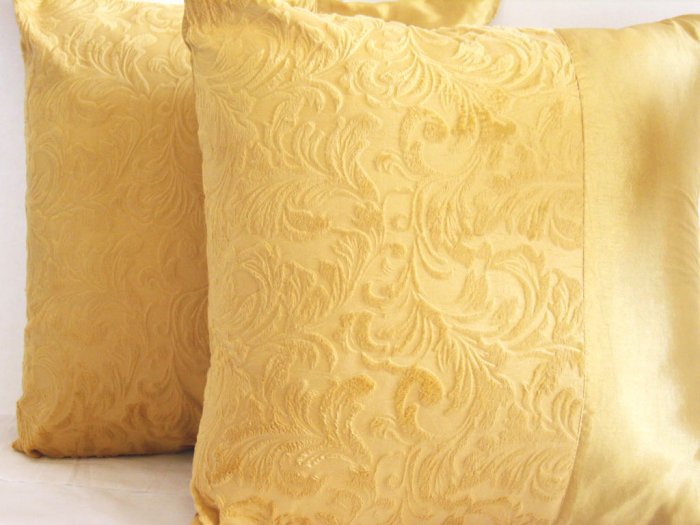 Duo Toile Pillow Cushion Cover 20" Gold