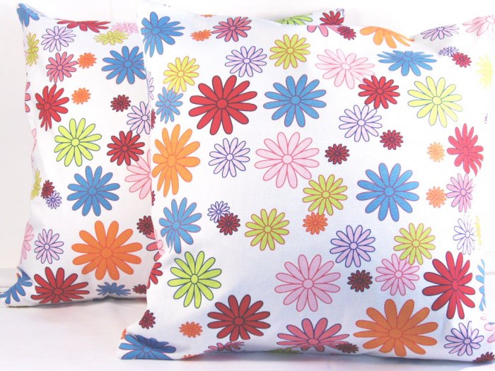 Florals Cotton Cushion Cover 19" Multi Color