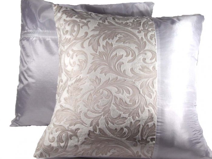 Duo Toile Pillow Cushion Cover 20" Crystal White