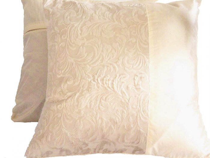 Duo Toile Pillow Cushion Cover 20" Cream