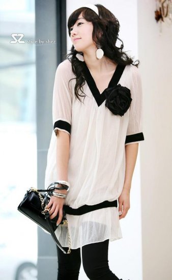 Corsage Chiffon Upwear/ Blouse/ Tunic