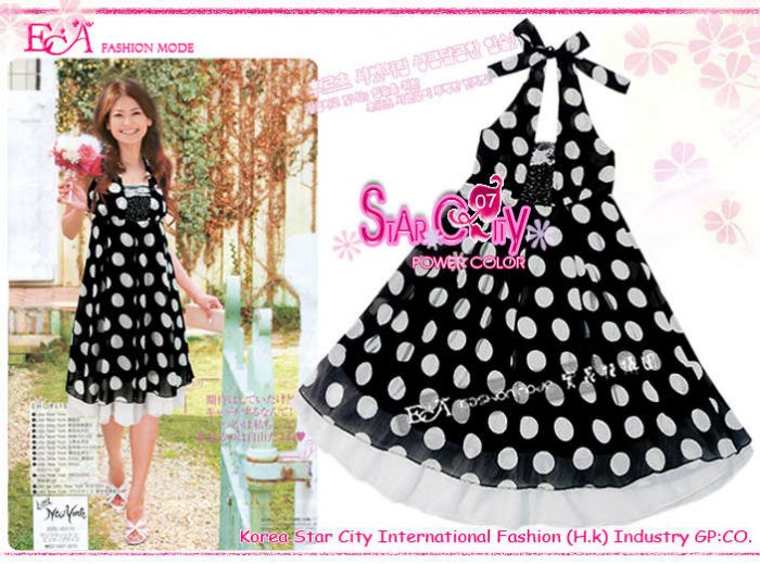Heapy Polka Dot - Vintage Halter Dress ( Free Shipping)