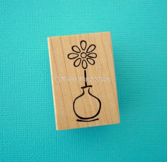 Bud Vase Rubber Stamp