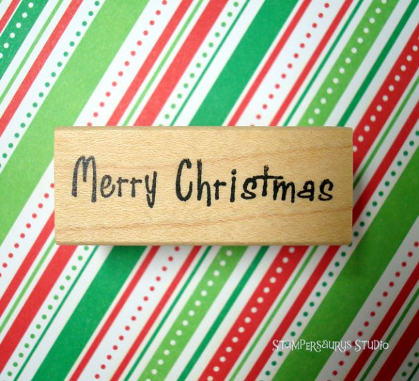 Merry Christmas Rubber Stamp