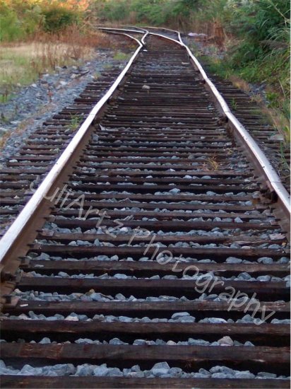 TRACKS TO NOWHERE-Photographic Art-Rail Road-Scenic-Decor-Wall Hanging-Train
