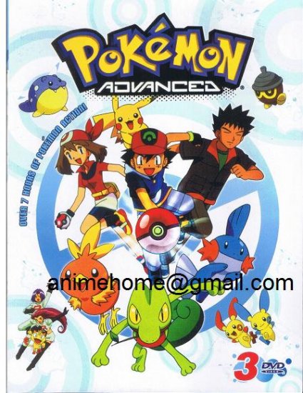 Complete POKEMON ADVANCED 1-40 Episodes 3 DVD English