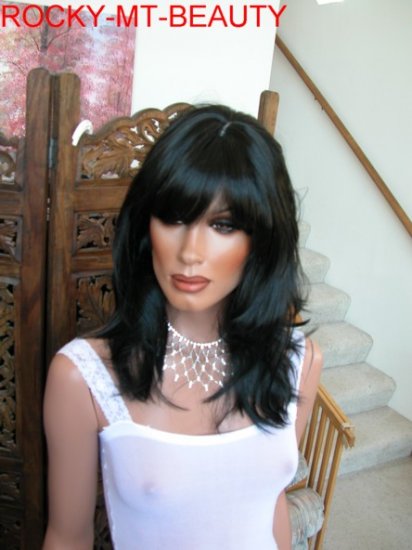 BLACK BEAUTY LAYERED SKIN TOP. HIGH FASHION WIG