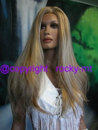 LONG SILKY SOFT HIGHLIGHT BLOND BEAUTY WIG/WIGS HAIR