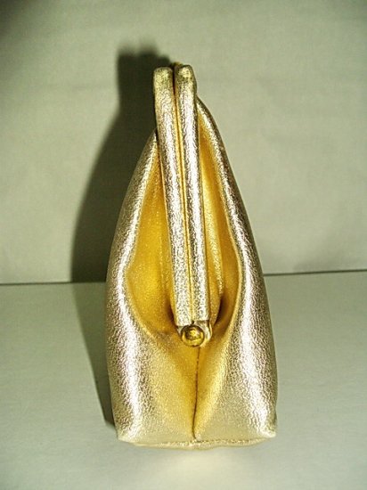 VINTAGE GOLD EVENING CLUTCH BAG AFTER 5 SMALL DISCO MOD