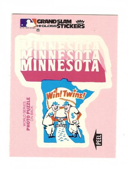 1979 Fleer MINNESOTA TWINS Hi-Gloss Logo Sticker