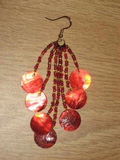 Beaded Shell Earrings 02