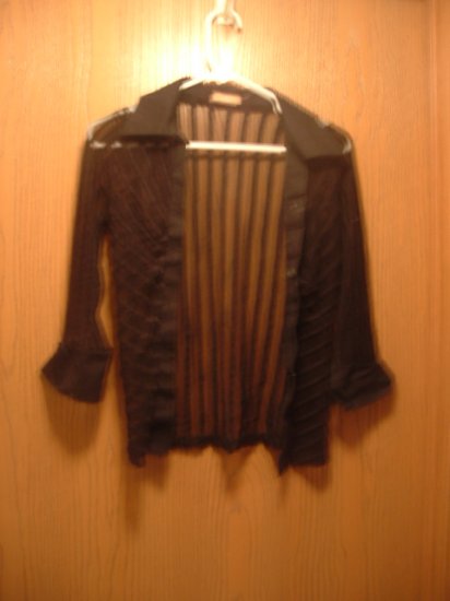 Black See-Through Top Size Small