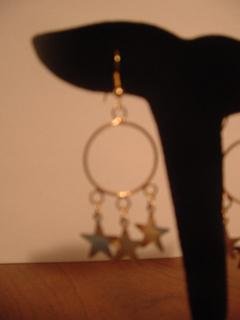 3 Star Dangle Hoops