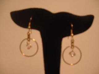 Pink and Clear Hoops