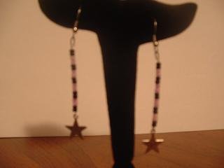 Purple and Black Dangle Star