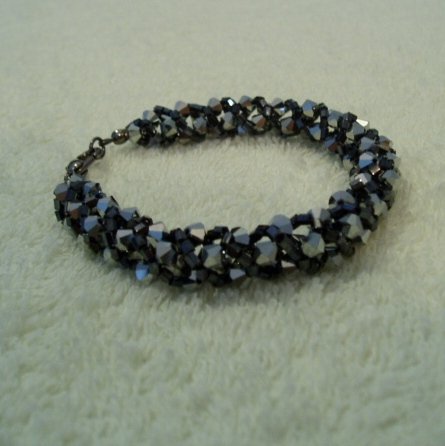 Chainmaille Swarovski Satin Black Bracelet