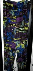 CHICOS TRAVELERS SZ 3 (XL) LONG ARTSY SLINKY PANTS
