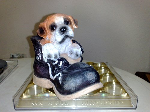 Dog In Shoe Coinbank