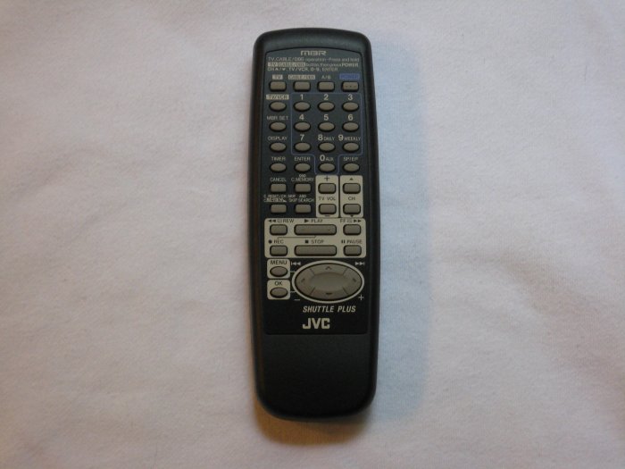 JVC MBR Shuttle Plus VCR remote control