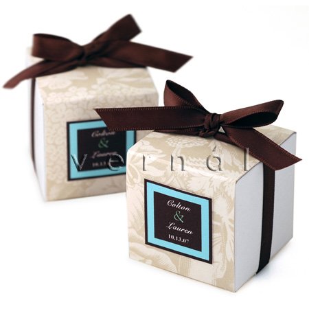 White Square Favor Box / Boxes - 2x2x2 (Set of 10)