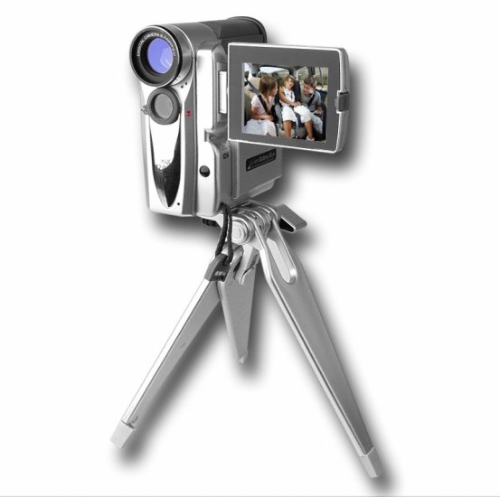 Dual Powered Digital Camcorder + Camera - Tripod + LED Light