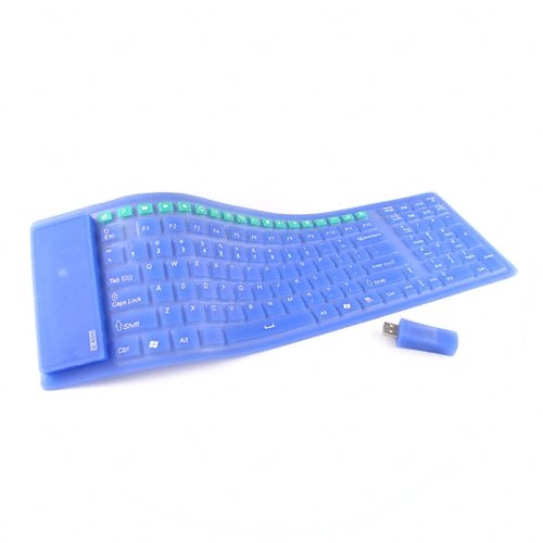 Wireless Flexible PC Keyboard - Plug And Play Vista + XP