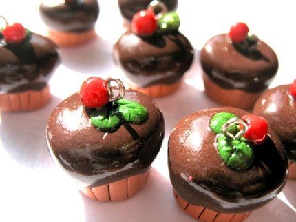 2 Chocolate Muffin Charm