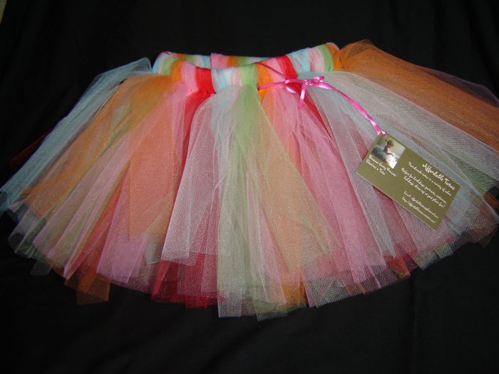 Multi-Colored Tutu 0-6M Mid Thigh