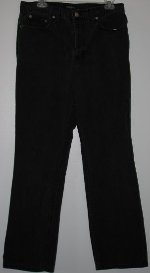 Black Denim Jeans by Ann Taylor Size 12 Low Rise Button Fly