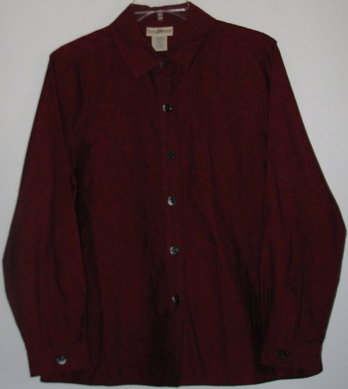 TravelSmith Long Sleeve Blouse Size Petite Small Travel Smith