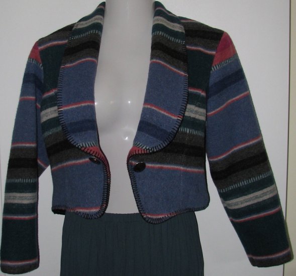 Circle T Blanket Bolero Style Western Jacket Misses Size Small