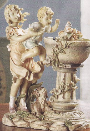 SISTER & BROTHER TABLETOP FOUNTAIN