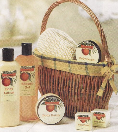 ORANGE GROVE BATH BASKET SET