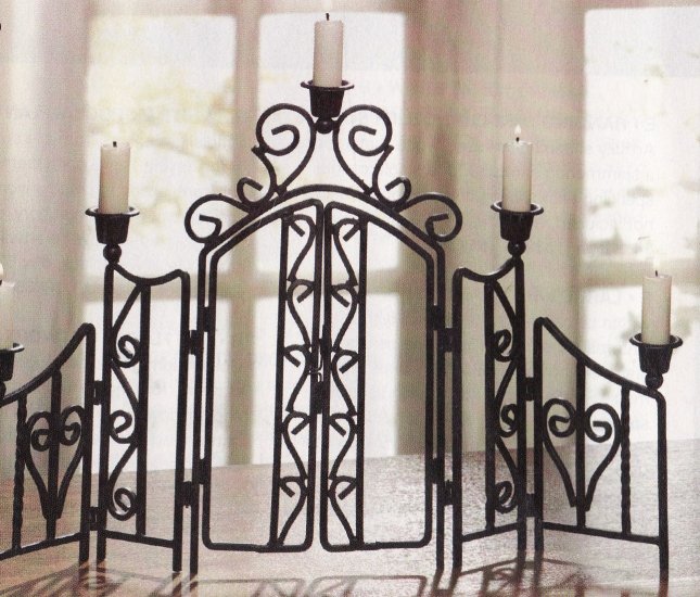SCROLLWORK CANDLEHOLDER SCREEN
