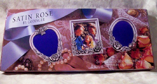Satin Rose by Godinger, set of 3 mini frames